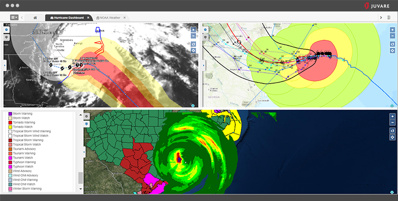 WebEOC Emergency Management Weather Maps Screenshot