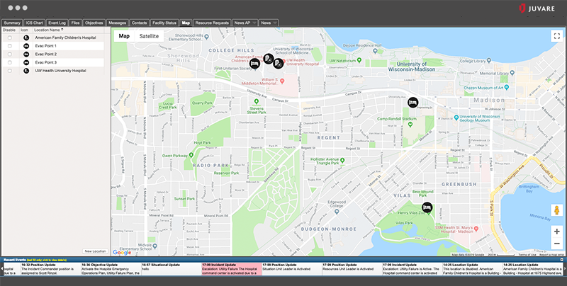 incident command system map screenshot
