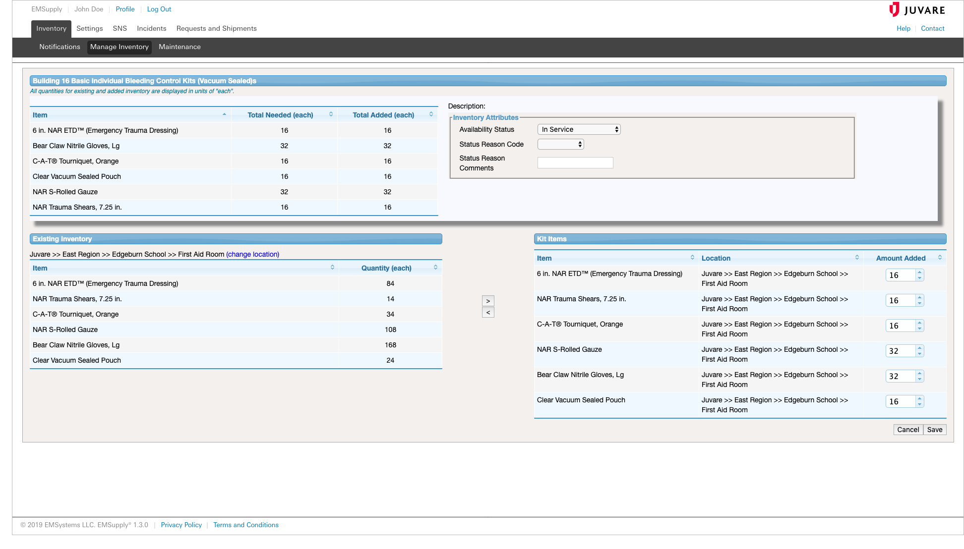EMSupply screenshot