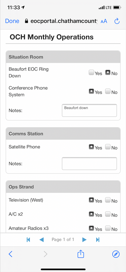 WebEOC Mobile App Screenshot