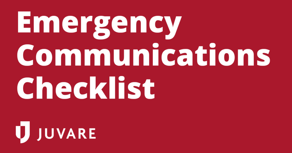 emergency communications checklist