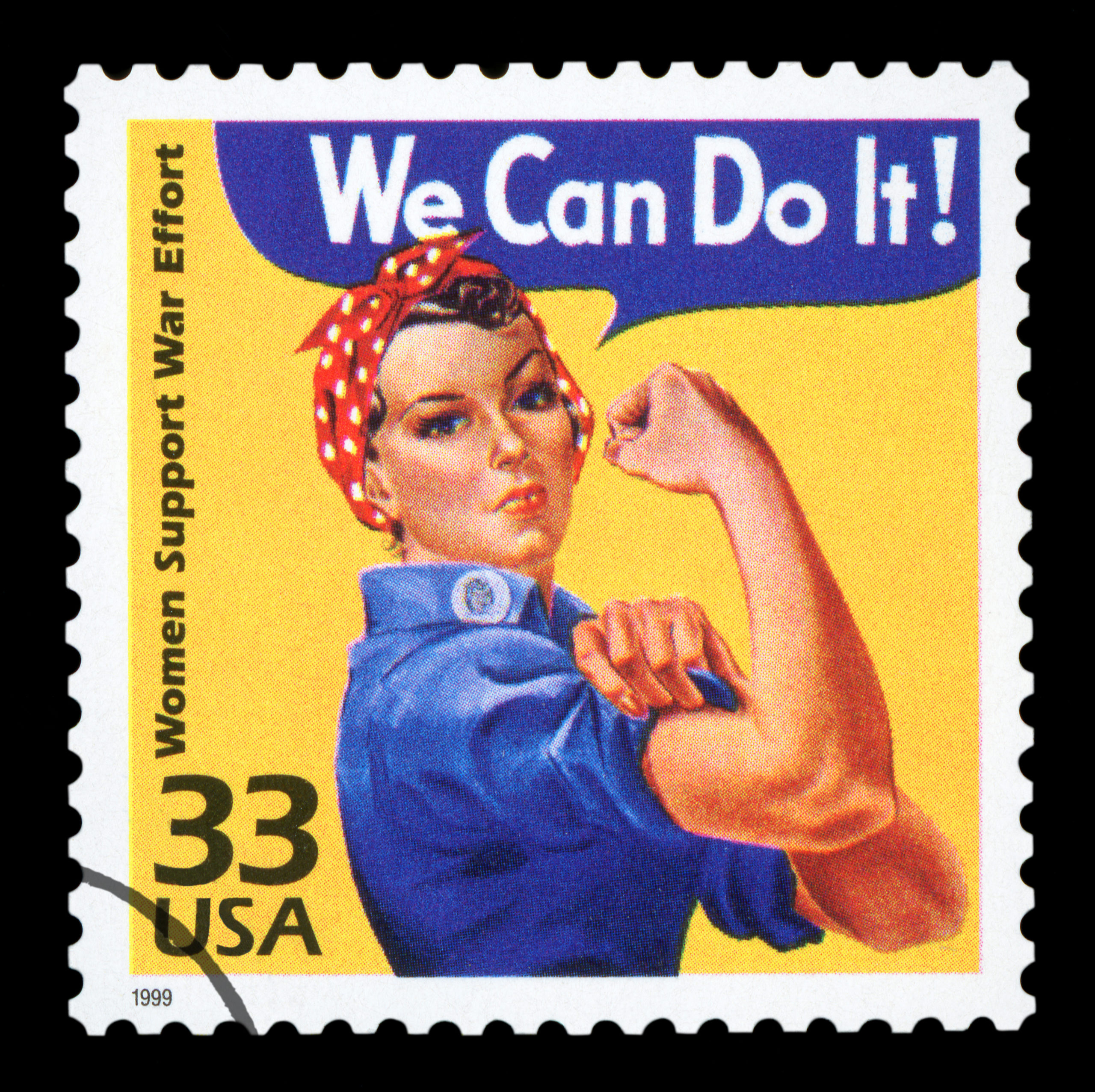 We can do it ourselves. Rosie the Riveter плакат. Клепальщица Рози. Женщина с бицепсом плакат.