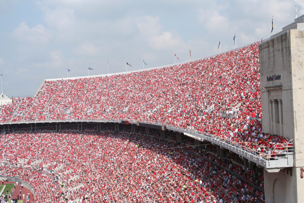 college football stadium filled with fans