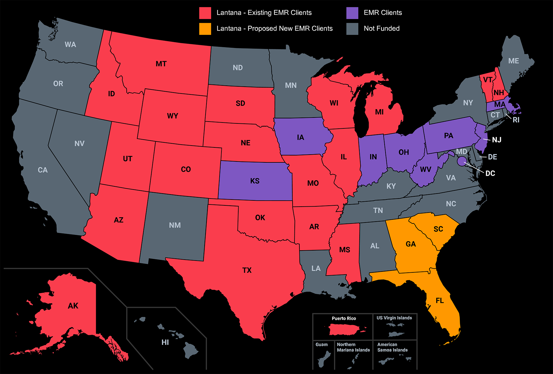 US Map BedSync