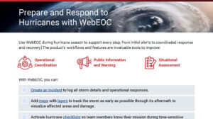 WebEOC Hurricane Checklist