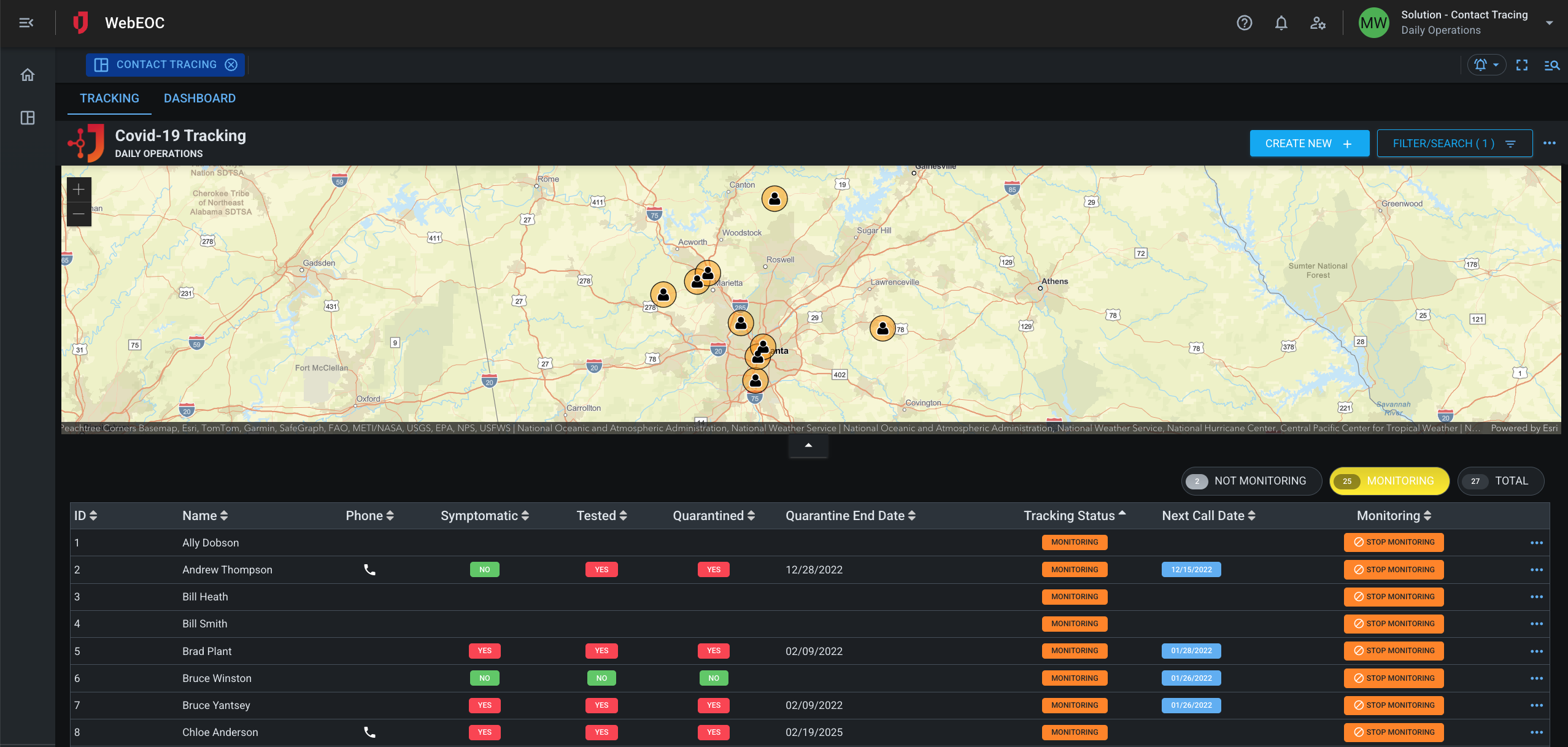 Contact Tracing - Employee Tracking Dark Mode 3